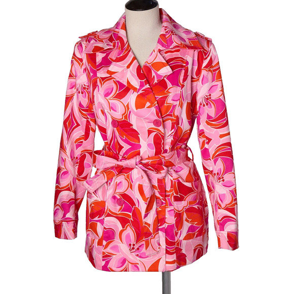 Pierre Cardin Jackets & Blazers - Pierre Cardin Jacket 12 Mod 60s 70s Retro Floral Belted Statement Groovy Artsy